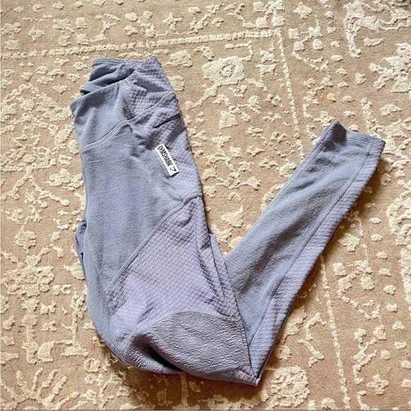 Gymshark True Texture Leggings in Steel Blue/Lavender Sz XS - Picture 2 of 9